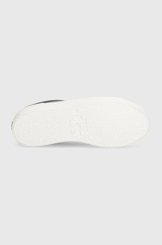 Calvin Klein Jeans sneakersy skórzane VULC FLATFORM LACEUP LTH YW0YW01474 czarny