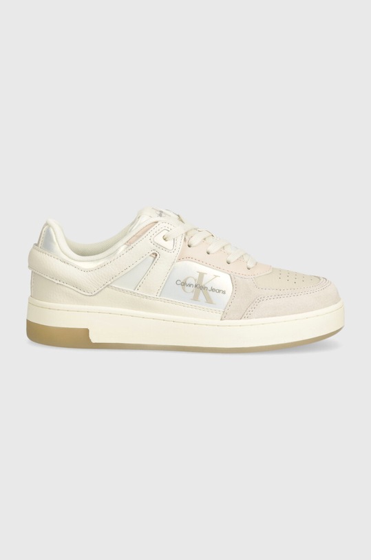 Sneakers boty Calvin Klein Jeans BASKET CUPSOLE LOW MIX ML MTR YW0YW01490 béžová AW24