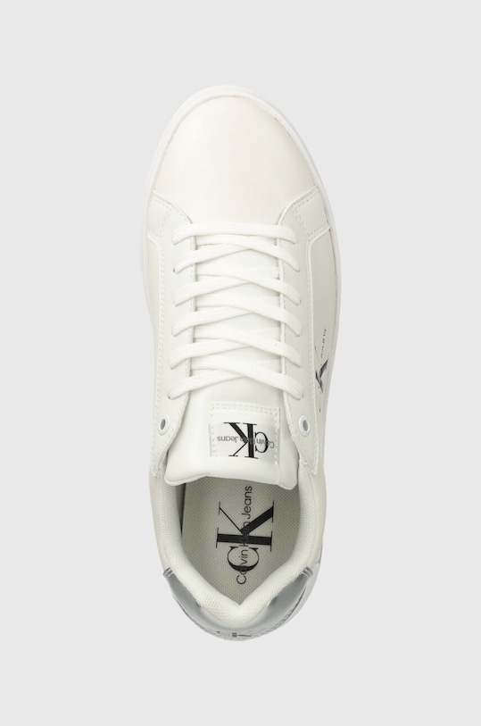 Calvin Klein Jeans sneakersy BOLD PLATF LOW LACE LTH ML MTL biały YW0YW01516