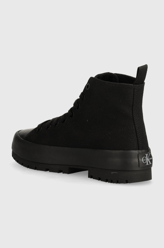 Boty Kecky Calvin Klein Jeans LUGGED HYBRID LACEUP MID ML MTR YW0YW01519 černá