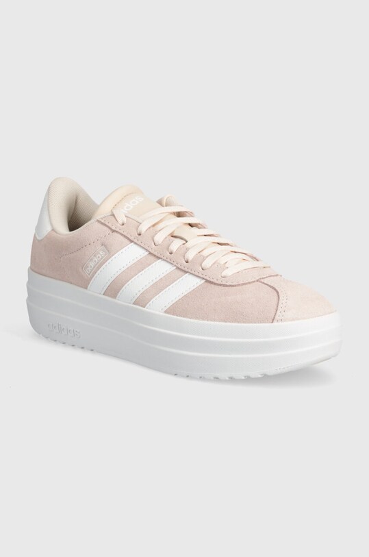 Tenisky adidas VL Court imitácia kože ružová IH9996