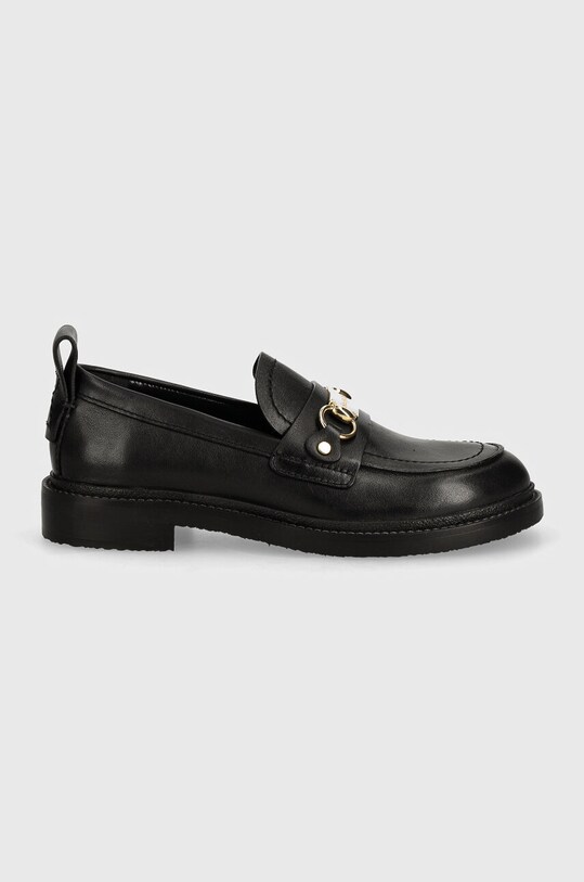 See by Chloé bőr mokaszin Signature 1 SB43032A.999 fekete AW24