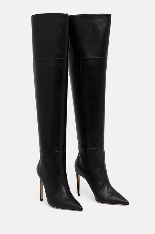 Δερμάτινες μπότες Elisabetta Franchi μαύρο SA08L46E2.110