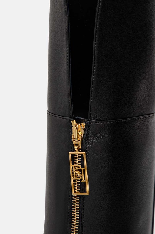 Δερμάτινες μπότες Elisabetta Franchi SA08L46E2.110 μαύρο