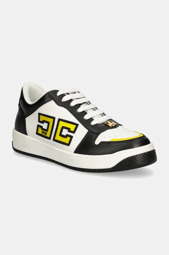Elisabetta Franchi sneakersy skórzane płaska biały SA40G46E2.314