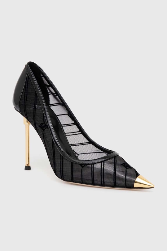 Elisabetta Franchi bőr tűsarkú tűsarok fekete SA42L46E2.110