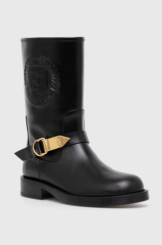 Elisabetta Franchi stivaletti alla caviglia in pelle non isolato nero SA56B46E2.110