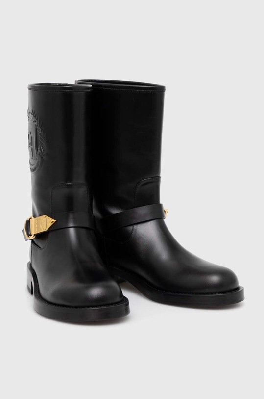 Elisabetta Franchi stivaletti alla caviglia in pelle nero SA56B46E2.110