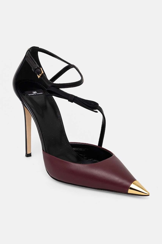 Δερμάτινες γόβες Elisabetta Franchi SA87L47E2.CU4 μπορντό AW24