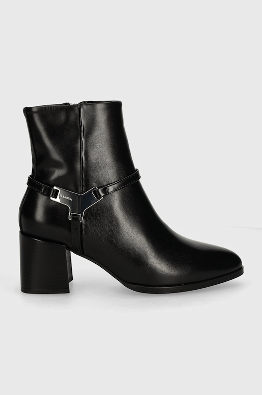 Шкіряні черевики Calvin Klein ANKLE BOOT 55 W/HW LTH HW0HW02095 чорний AW24