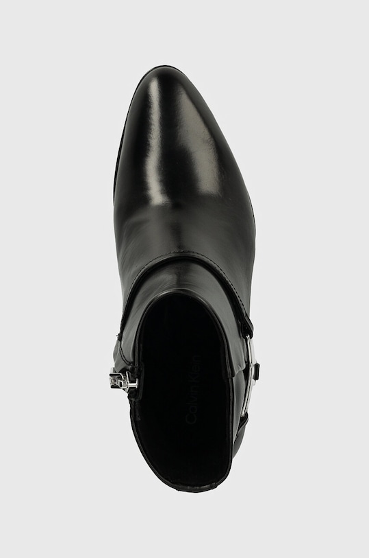 Шкіряні черевики Calvin Klein ANKLE BOOT 55 W/HW LTH чорний HW0HW02095
