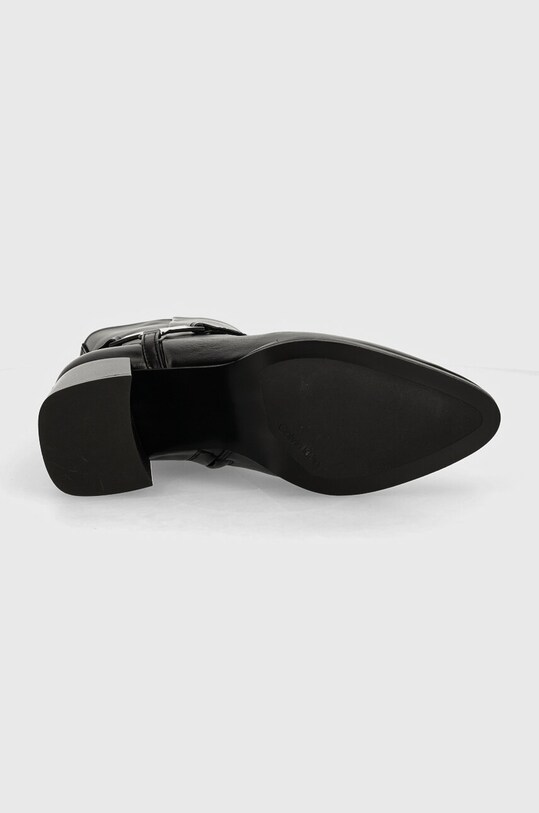 Calvin Klein botki skórzane ANKLE BOOT 55 W/HW LTH HW0HW02095 czarny
