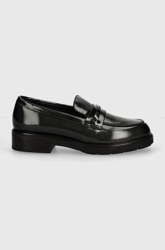 Kožené mokasíny Calvin Klein LOAFER W/M BAR SAFF LTH HW0HW02076 černá AW24