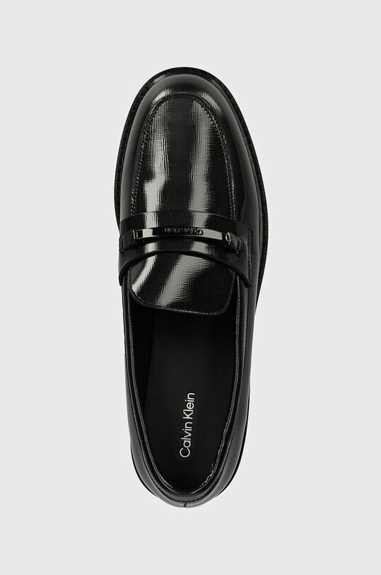 Шкіряні мокасини Calvin Klein LOAFER W/M BAR SAFF LTH чорний HW0HW02076