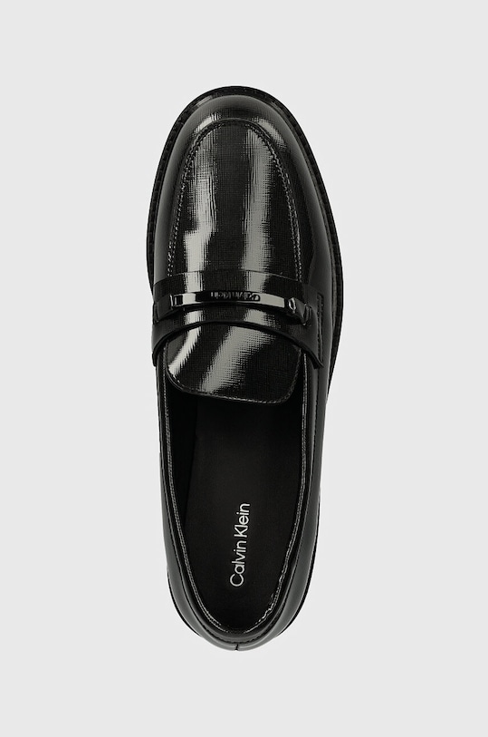 Kožené mokasíny Calvin Klein LOAFER W/M BAR SAFF LTH černá HW0HW02076