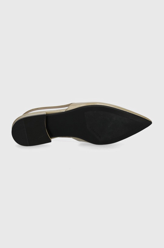 Кожаные балетки Calvin Klein FLAT SLINGBACK PUMP SAFF HW0HW02135 бежевый