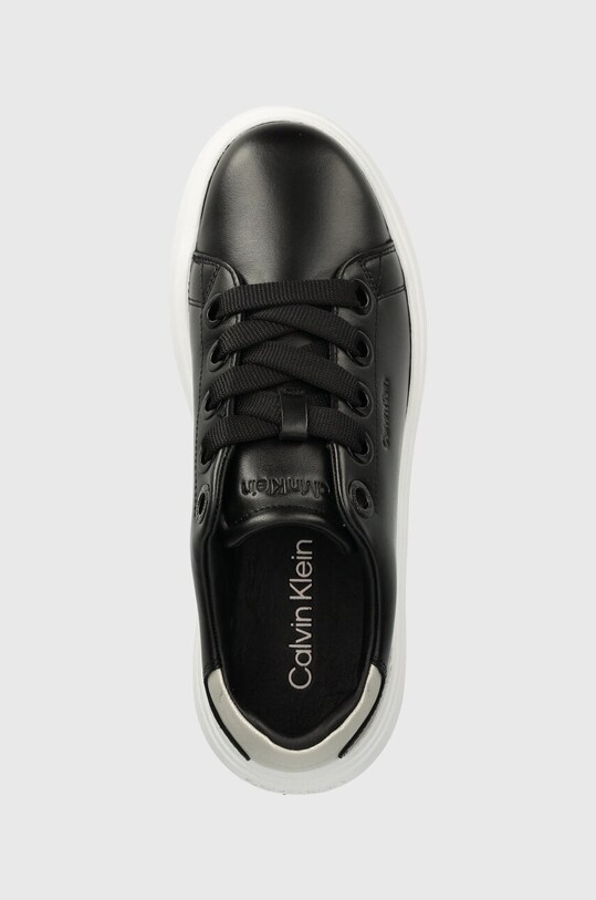 Шкіряні кросівки Calvin Klein CUPSOLE LACE UP LTH чорний HW0HW02085