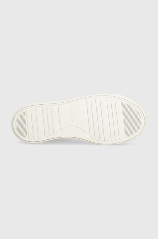 Usnjene superge Calvin Klein FF CUPSOLE LACE UP W/ML LTH HW0HW02118 bela