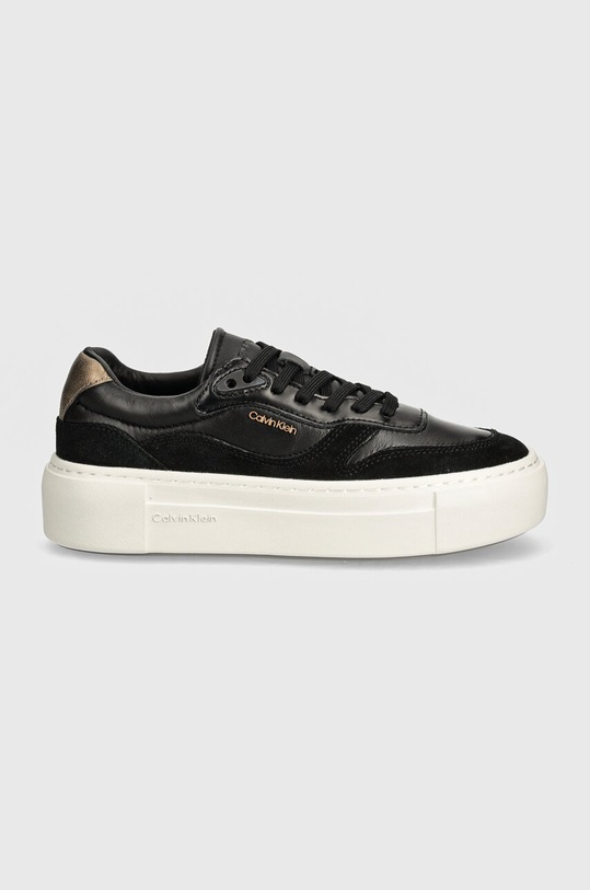 Sneakers boty Calvin Klein FF CUPSOLE LACE UP W/ML MIX M HW0HW02125 černá AW24