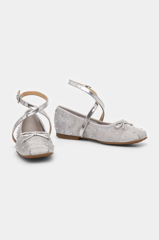 Obuwie MICHAEL Michael Kors baleriny Collette 40T4CTFP2D.040 srebrny