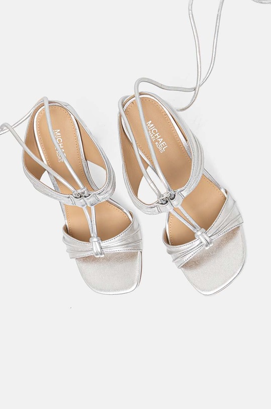 MICHAEL Michael Kors sandały skórzane Gabriella 40T4GBHS1M.040 srebrny