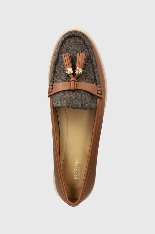 Kožené mokasíny MICHAEL Michael Kors Kiernan hnědá 40T4KRFP1B.230