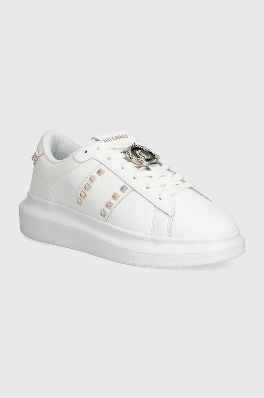 Just Cavalli sneakers din piele plată alb 77RA3SB3ZPA67003