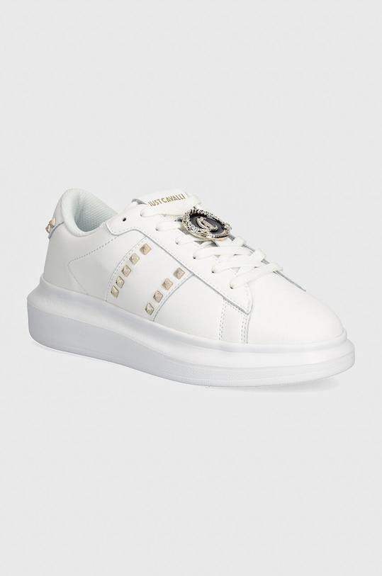 Just Cavalli sneakers din piele plată alb 77RA3SB3ZPA67003
