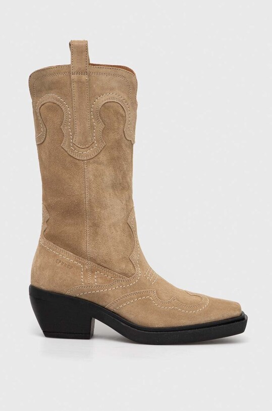 Copenhagen cizme de cowboy din piele intoarsa CPH233 bej AW24