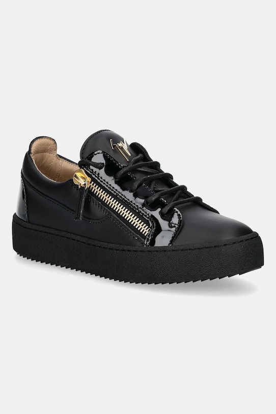 Giuseppe Zanotti sneakersy skórzane May London płaska czarny RW00017.008