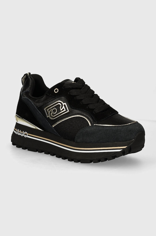 Tenisice Liu Jo LIU JO MAXI WONDER 73 brušena koža crna BF4007PX38022222