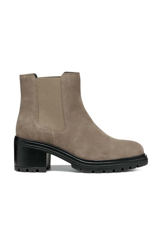 Geox cizme din piele intoarsa D DAMIANA pana la 5 cm bej D16QCE.022NH.C6029