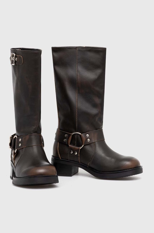 Cipők Steve Madden bőr csizma Beau SM11003069.207 barna