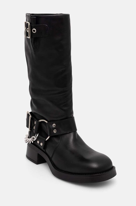 Steve Madden kozaki skórzane Beau-C SM11003094.017 czarny AW24