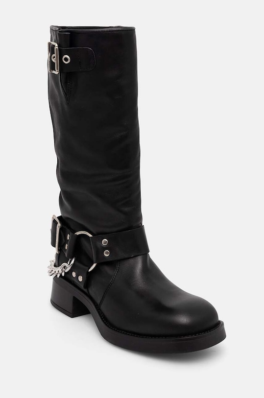 Δερμάτινες μπότες Steve Madden Beau-C SM11003094.017 μαύρο AW24