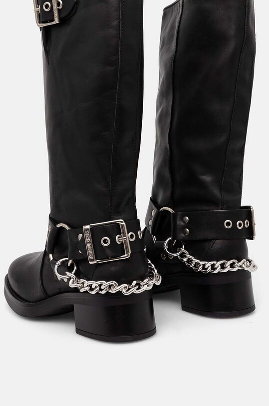 Obuwie Steve Madden kozaki skórzane Beau-C SM11003094.017 czarny