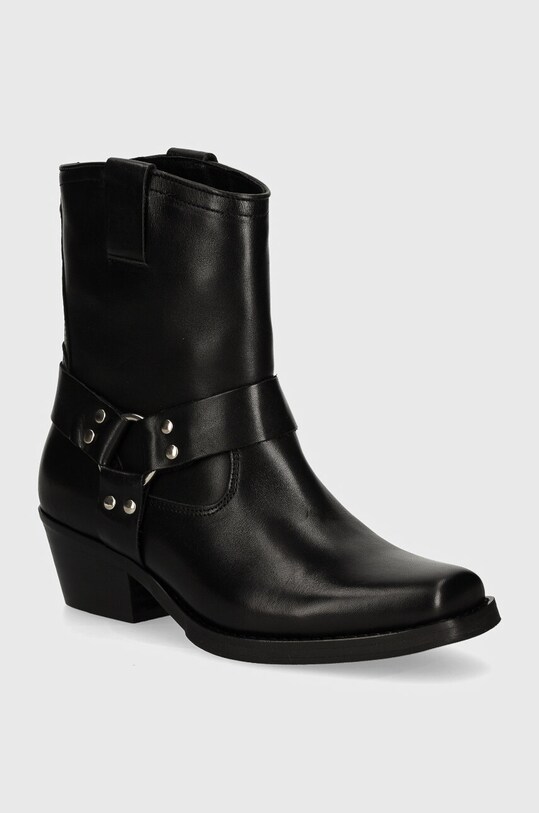 Кожаные полусапоги Steve Madden Quintana слегка утеплённая модель чёрный SM11003295.017