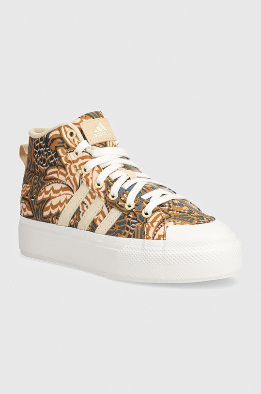 Кеди adidas Bravada x Farm Rio платформа бежевий ID1074