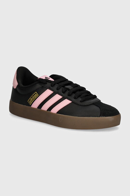 Кроссовки adidas Vl Court имитация натуральной кожи чёрный ID9071