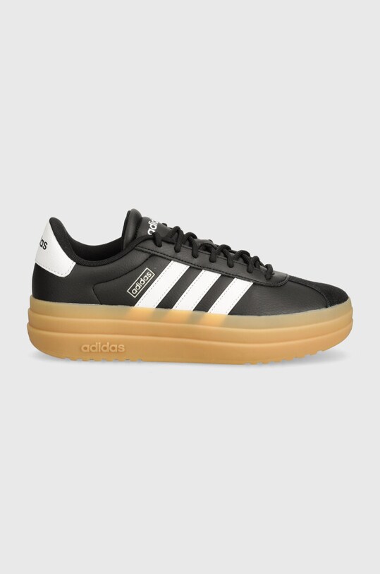 adidas sneakersy skórzane Vl Court Bold IH3081 czarny AW24