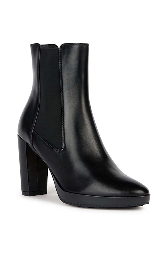 Kožené členkové topánky Geox D WALK PLEASURE 85 D35TFC.00043.C9999 čierna AW24