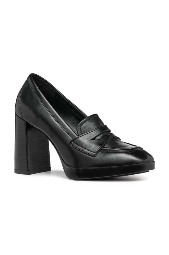 Geox pantofi de piele D TEULADA D36VLD.00043.C9999 negru AW24