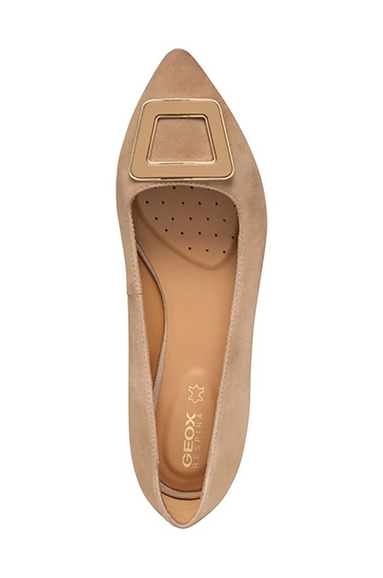 Semišové baleríny Geox D CHARYSSA D469BC.00021.C6372 hnědá