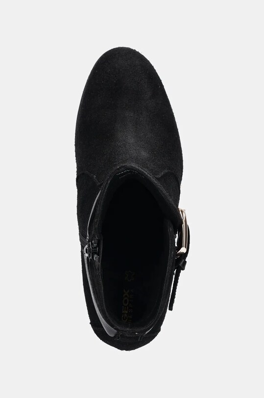 Semišové topánky Geox D ELIDEA WEDGE čierna D46VQA.02243.C9999