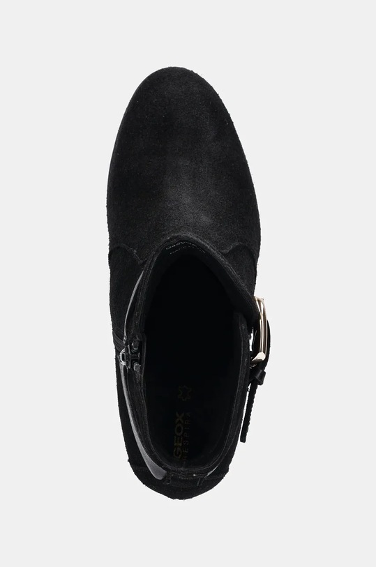 Geox botki zamszowe D ELIDEA WEDGE czarny D46VQA.02243.C9999