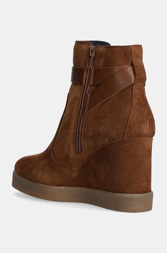 Obuv Semišové topánky Geox D ELIDEA WEDGE D46VQA.02243.CD500 hnedá