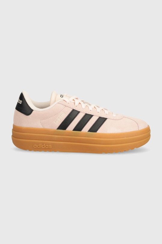 Замшеві кросівки adidas Vl Court Bold JI2910 рожевий AW24