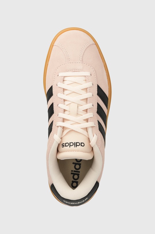 Замшеві кросівки adidas Vl Court Bold рожевий JI2910
