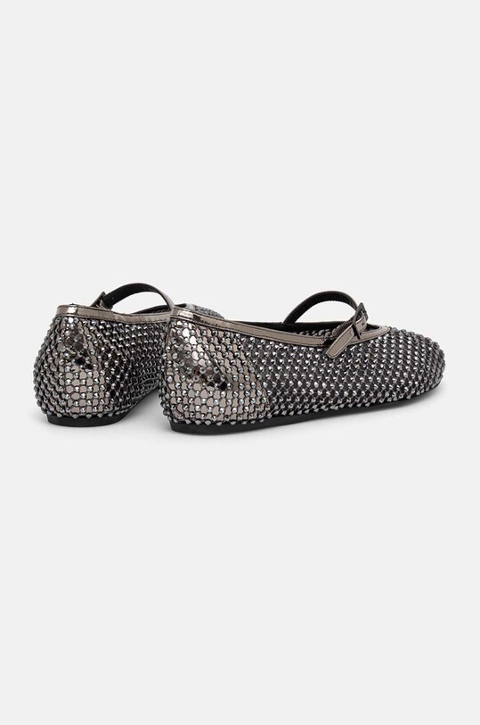 Boty Baleríny Le Silla Ballerina Gilda 0189C020MTPPSTE922 stříbrná