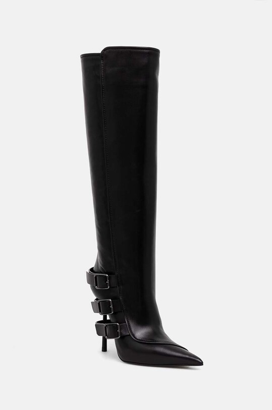 Le Silla ghete de piele Stivale Courtney peste 8 cm negru 4289C100BXPPGLO001